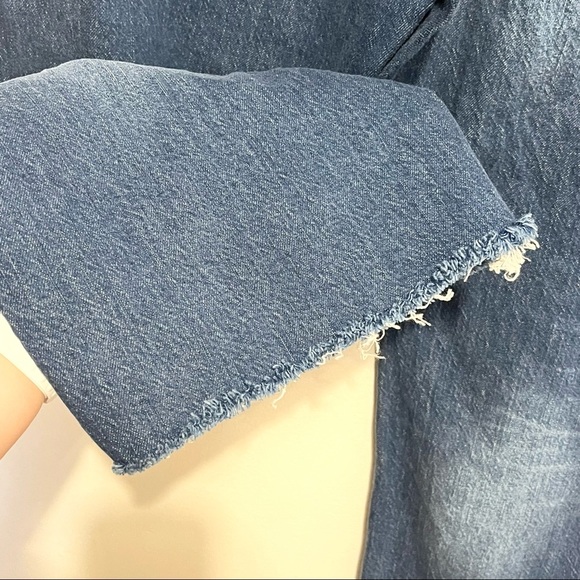 ➕ Gap Denim Ankle Flare Raw Hem Dark Wash Jeans Womens Plus Size 18 - Picture 8 of 12